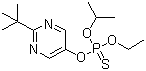 结构式 CAS# 96182-53-5, 丁基嘧啶磷; 硫代膦酸 O-[2-(1,1-二甲基乙基)-5-嘧啶基] O-乙酯 O-(1-甲基乙基)酯