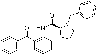 结构式 CAS# 96293-17-3, (S)-2-[N'-(N-苄基脯氨酰)氨基]二苯甲酮