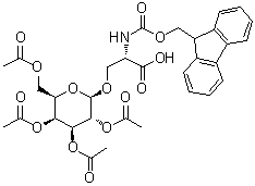N-[芴甲氧羰基]-O-(2,3,4,6-四-O-乙酰基-beta-D-吡喃半乳糖基)-L-丝氨酸分子结构 (CAS 96383-44-7)