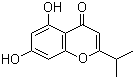 结构式 CAS# 96552-59-9, 5,7-二羟基-2-(1-甲基乙基)-4H-1-苯并吡喃-4-酮