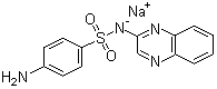 structure of CAS# 967-80-6, Sulfaquinoxaline sodium ;N'1-Quinoxalin-2-ylsulphanilamide sodium salt
