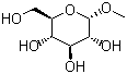 结构式 CAS# 97-30-3, alpha-甲基葡萄糖甙; alpha-甲基-D-葡萄糖苷; 甲基-alpha-D-吡喃葡糖苷