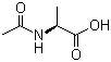 结构式 CAS# 97-69-8, N-乙酰-L-丙氨酸