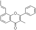 (E)-3-甲基-2-苯基-8-(丙-1-烯基)-4H-苯并吡喃-4-酮分子结构 (CAS 97070-55-8)