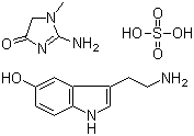 structure of CAS# 971-74-4, Serotonin creatinine sulphate;5-Hydroxytryptamine creatinine sulfate