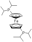 结构式 CAS# 97239-80-0, 1,1'-双(二异丙基膦)二茂铁