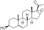 结构式 CAS# 974-23-2, 16,17-环氧孕烯醇酮; 16a,17a-环氧-3b-羟基孕甾-5-烯-20-酮