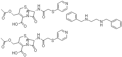 结构式 CAS# 97468-37-6, 苄星头孢匹林