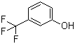 structure of CAS# 98-17-9, 3-Trifluoromethylphenol;m-Hydroxybenzotrifluoride; 3-Hydroxybenzotrifluoride; 3-(Trifluoromethyl)phenol; alpha,alpha,alpha-Trifluoro-m-cresol