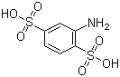 2-氨基-1,4-苯二磺酸分子结构 (CAS 98-44-2)