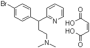 结构式 CAS# 980-71-2, 马来酸溴苯那敏; N,N-二甲基-gamma-(4-溴苯基)-2-吡啶丙胺顺丁烯二酸盐