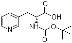 structure of CAS# 98266-33-2, (R)-N-Boc-(3-Pyridyl)alanine;Boc-3-(3-pyridyl)-D-alanine; N-tert-Butoxycarbonyl-3-pyridyl-D-alanine