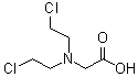 N,N-二(2-氯乙基)甘氨酸分子结构 (CAS 98486-41-0)
