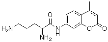(S)-2,5-二氨基-N-(4-甲基-2-氧代-2H-1-苯并吡喃-7-基)戊酰胺分子结构 (CAS 98516-75-7)