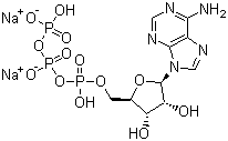 结构式 CAS# 987-65-5, 腺苷-5'-三磷酸二钠盐; 三磷腺苷二钠