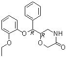 (R*,R*)-6-[(2-Ethoxyphenoxy)phenylmethyl]-3-morpholinone molecular structure (CAS 98769-79-0)