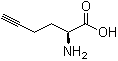 structure of CAS# 98891-36-2, (S)-2-Amino-5-hexynoic acid;L-Homopropargylglycine