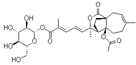 结构式 CAS# 98891-44-2, 土槿皮甲酸 beta-D-葡萄糖甙