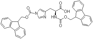 结构式 CAS# 98929-98-7, N,N'-双(9-芴甲氧羰基)-L-组氨酸