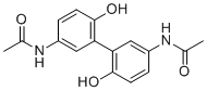 structure of CAS# 98966-14-4, n,n'-(6,6'-Dihydroxybiphenyl-3,3'-diyl)diacetamide;N-[3-(5-acetamido-2-hydroxyphenyl)-4-hydroxyphenyl]acetamide