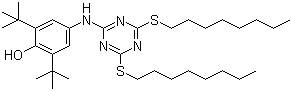 structure of CAS# 991-84-4, 2,4-Bis(octylthio)-6-(4-hydroxy-3,5-di-tert-butylanilino)-1,3,5-triazine;2,6-Di-tert-butyl-4-(4,6-bis(octylthio)-1,3,5-triazin-2-ylamino)phenol
