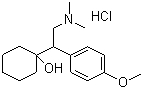 structure of CAS# 99300-78-4, Venlafaxine hydrochloride ;(+/-)-1-(alpha-((Dimethylamino)methyl)-p-methoxybenzyl)cyclohexanol hydrochloride; (RS)-1-[2-(Dimethylamino)-1-(4-methoxyphenyl)ethyl]cyclohexanol hydrochloride; Effexor