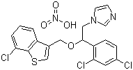 Sertaconazole nitrate molecular structure (CAS 99592-32-2)
