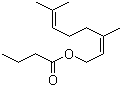 结构式 CAS# 999-40-6, 丁酸橙花酯; (2Z)-3,7-二甲基-2,6-辛二烯-1-基丁酸酯